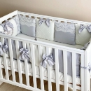 Set lenjerie Patut Copii Bebe 8 piese Classic Gri (12)